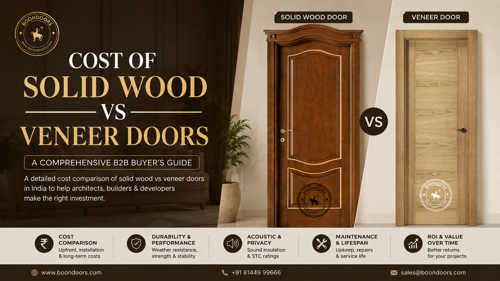 Cost of Solid Wood vs Veneer Door