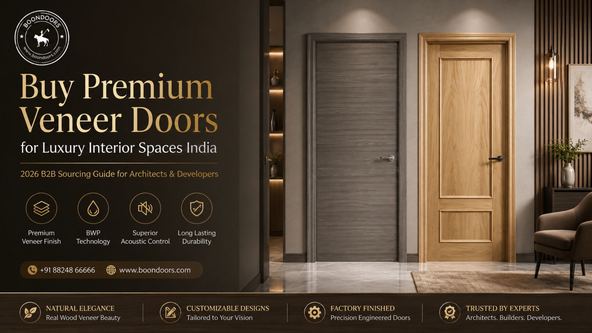 Buy Premium Veneer Doors for Luxury Interior Spaces India